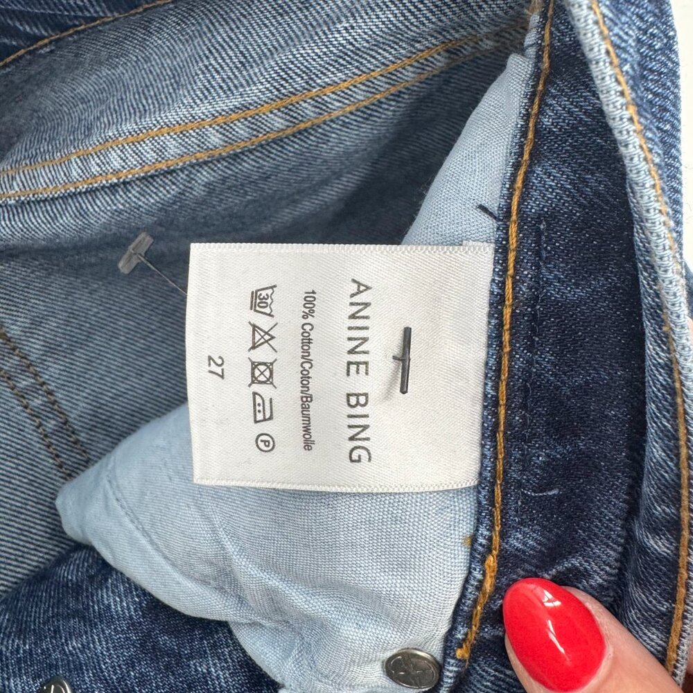 Anine Bing Sonya High-Rise Straight Leg Jeans - Size 27 - Picture 7 of 15